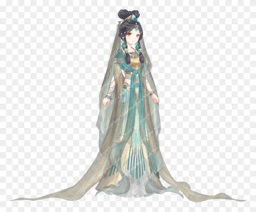 1404x1146 Wasteland Godess Of Peacock Figurine, Ropa, Vestimenta, Vestido De Noche Hd Png