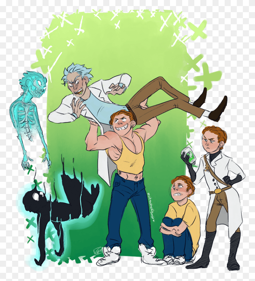817x909 Watch Rick And Morty Season 3 Episode Pocket Mortys Fanart, Person, Human, Poster HD PNG Download