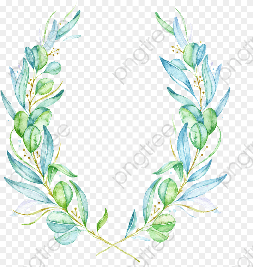 971x1025 Water Color Leaves And Flowers, Leaf, Plant, Pattern, Art Transparent PNG