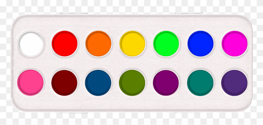 927x406 Water Colors Palette Paint Colors Watercolor Circle, Paint Container HD PNG Download