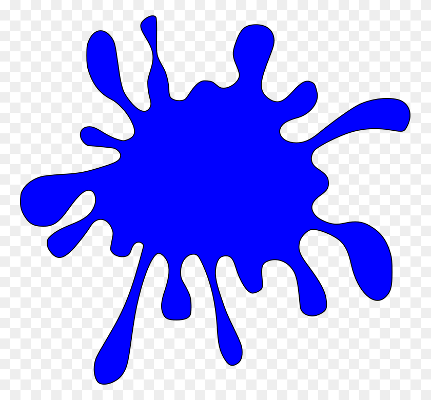 761x720 Water Drop Clipart Blue Blood Blue Paint Splatter Clip Art, Stencil, Stain HD PNG Download