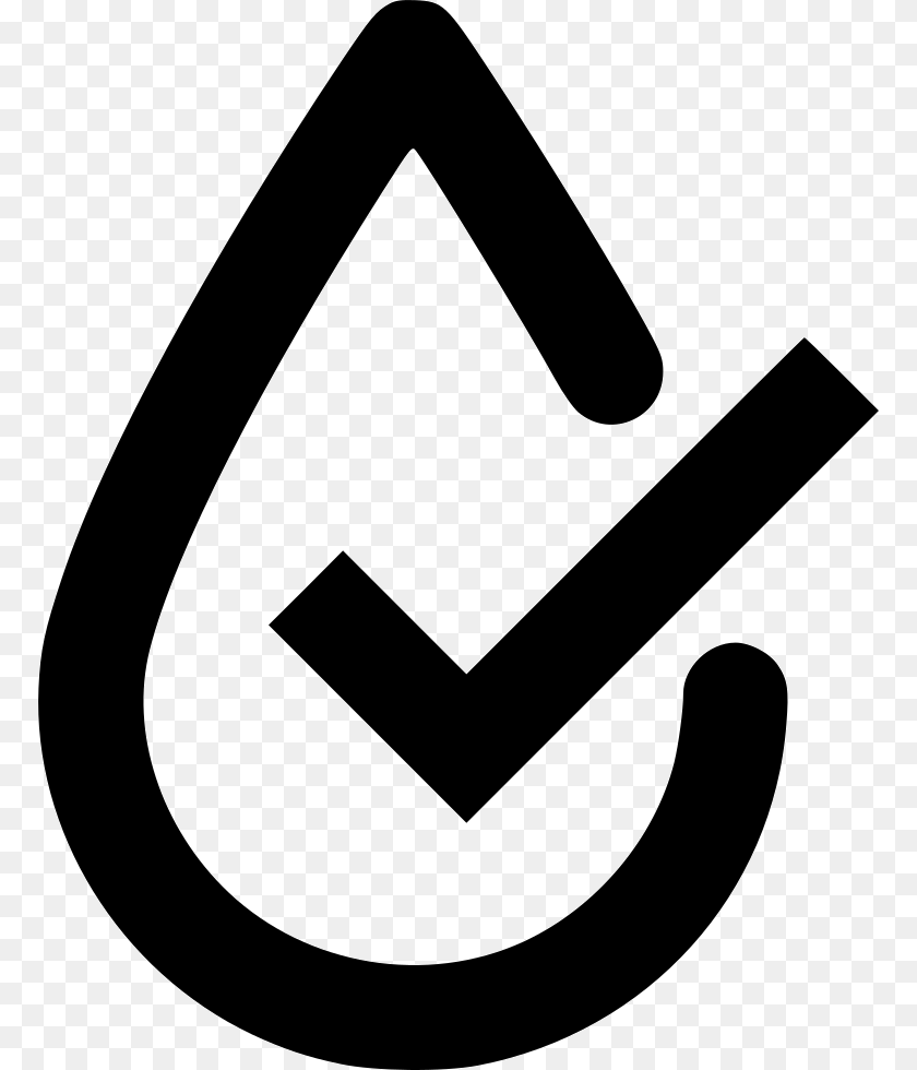 Water Drop Icon Calligraphy, Symbol, Sign Sticker PNG