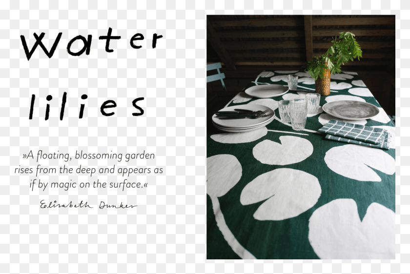 1680x1083 Water Lilies Collection Placemat, Furniture, Dining Table, Table Descargar Hd Png