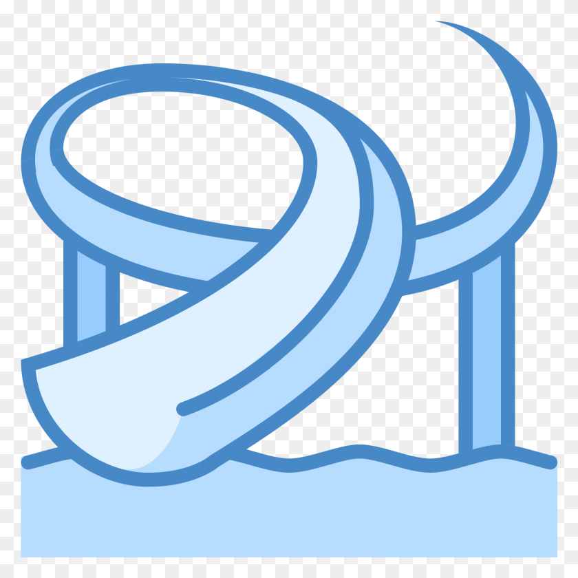 1521x1521 Water Park Icon Water Slide Clipart Blue, Tape, Horseshoe, Accessories HD PNG Download