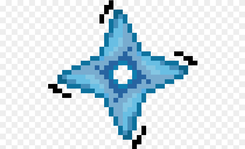 Water Shuriken Water Pixel Art, Cross, Symbol, Star Symbol, Outdoors Sticker PNG