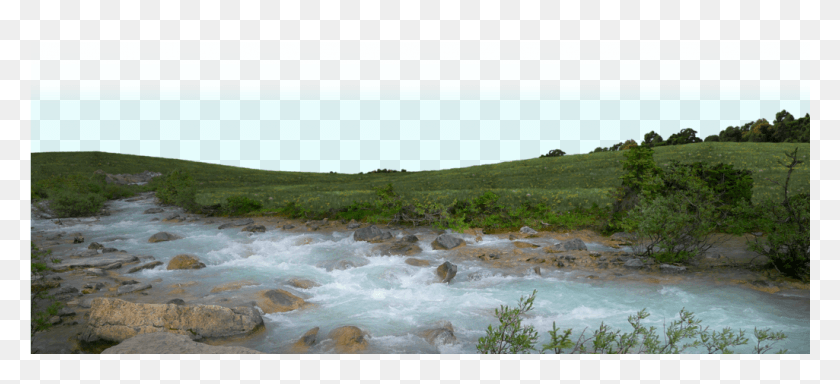 1025x427 Water Transparent River, Nature, Outdoors, Stream HD PNG Download