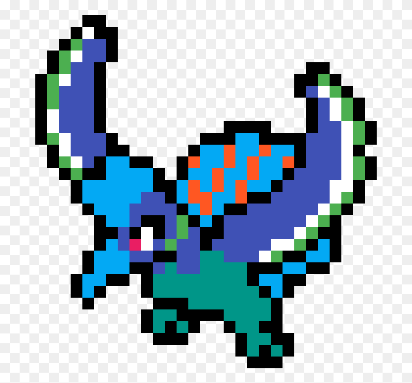 697x721 Descargar Pngtipo De Agua Ho Oh Clipart Ho Oh Pixel Art, Texto, Símbolo, Patrón Hd Png