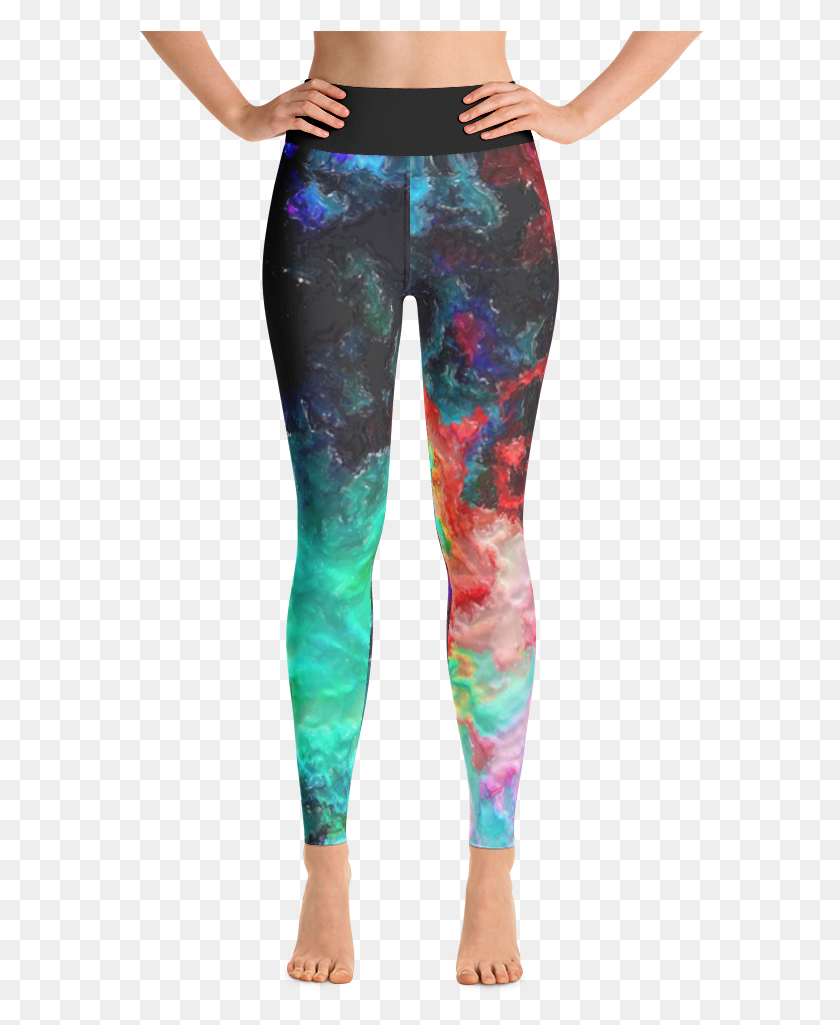 567x965 Watercolor Abstract All Over Print Yoga Leggings, Pants, Clothing, Apparel HD PNG Download