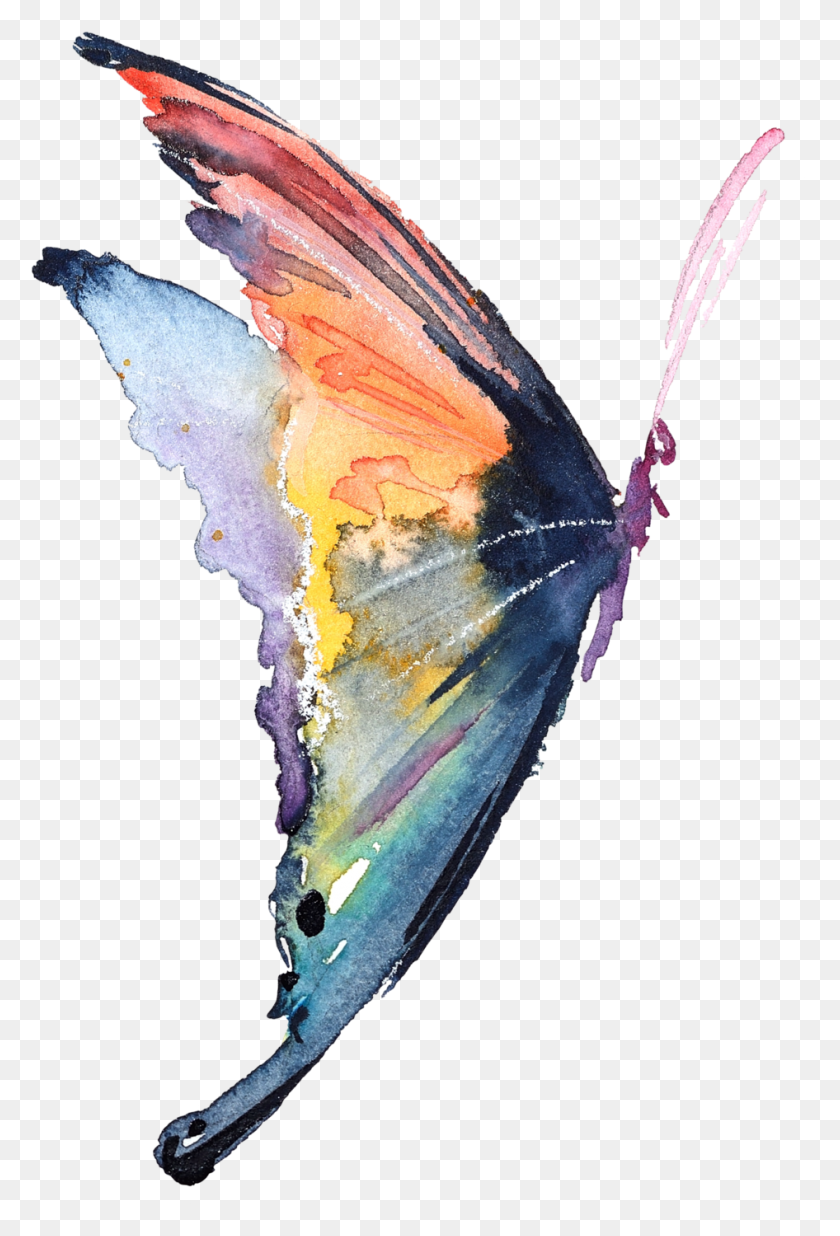 946x1427 Watercolor Butterfly, Crystal, Accessories, Accessory HD PNG Download
