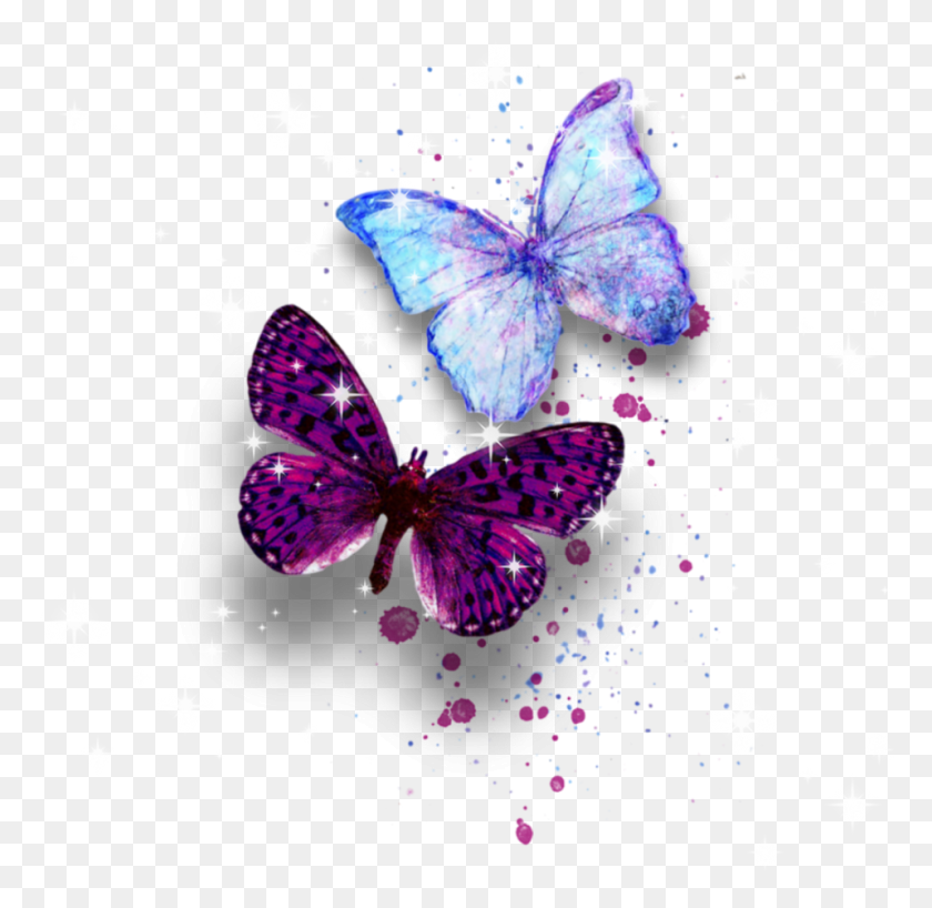 958x931 Watercolor Butterfly Butterflywings Mariposa Sticker, Confetti, Paper, Graphics HD PNG Download