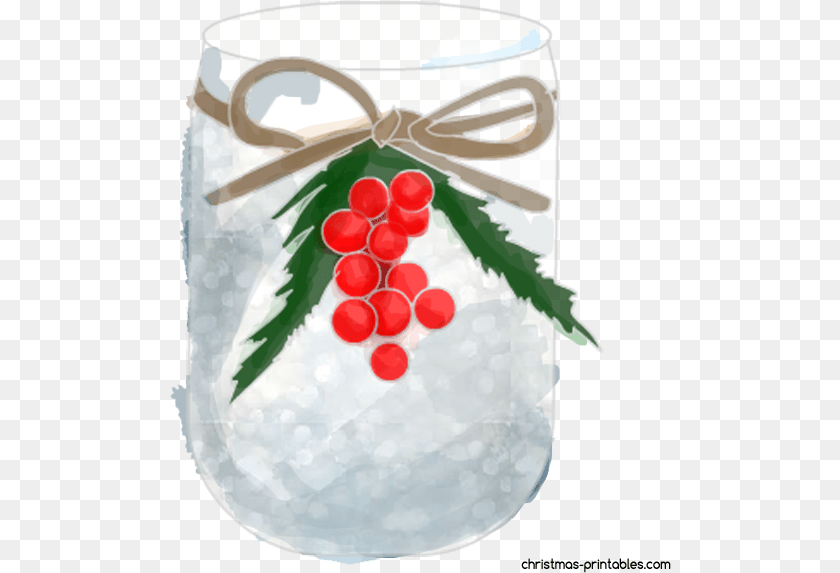 502x573 Watercolor Christmas Clipart And Elements Printable Christmas Clip Art Watercolor, Jar, Food, Fruit, Plant PNG