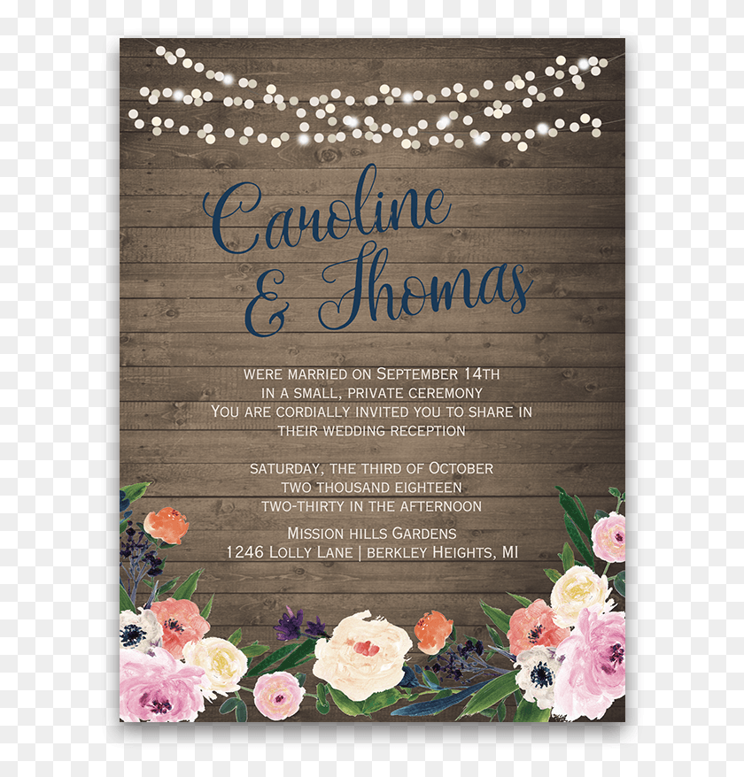 616x818 Watercolor Floral Bohemian Wildflower Wedding Invitation Wedding Reception Only Invitations, Plant, Flower, Blossom HD PNG Download