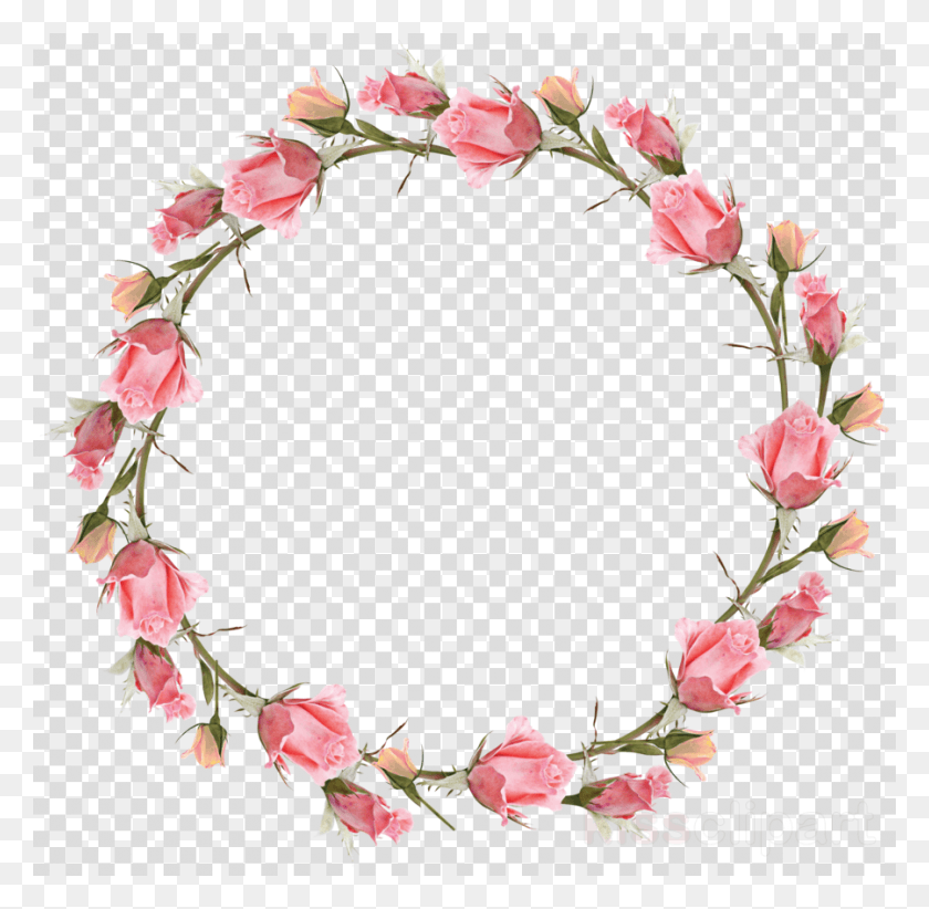 900x880 Watercolor Floral Frame Clipart Watercolor, Flower, Plant, Blossom HD PNG Download