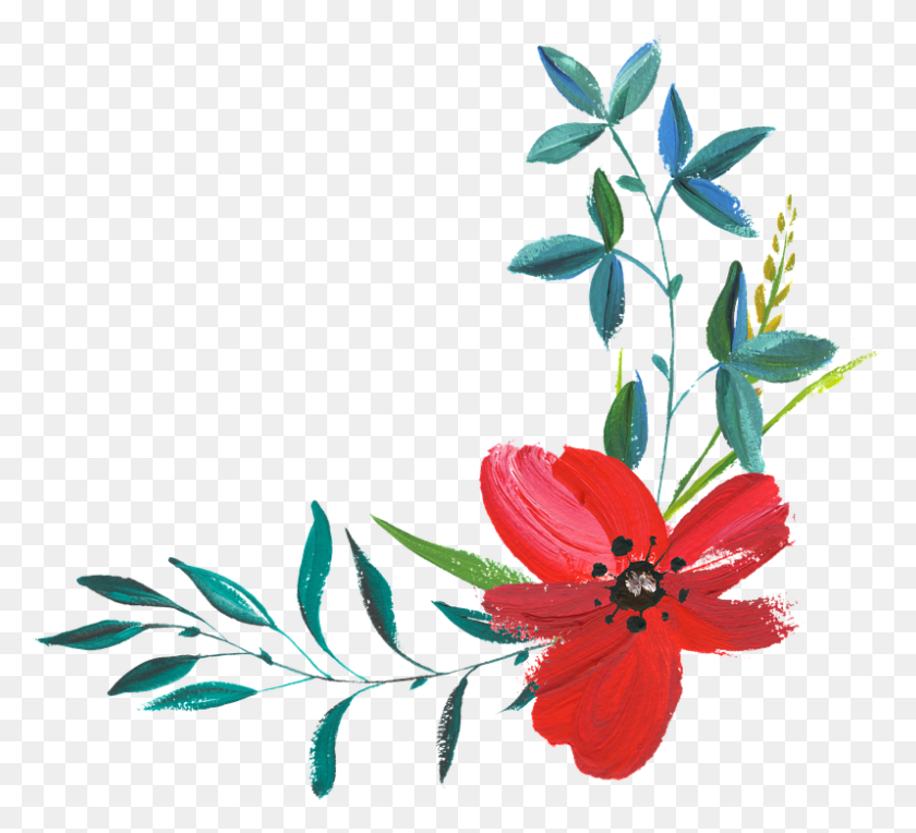 797x720 Watercolor Flower Flower Watercolor Transparent, Plant, Floral Design, Pattern HD PNG Download