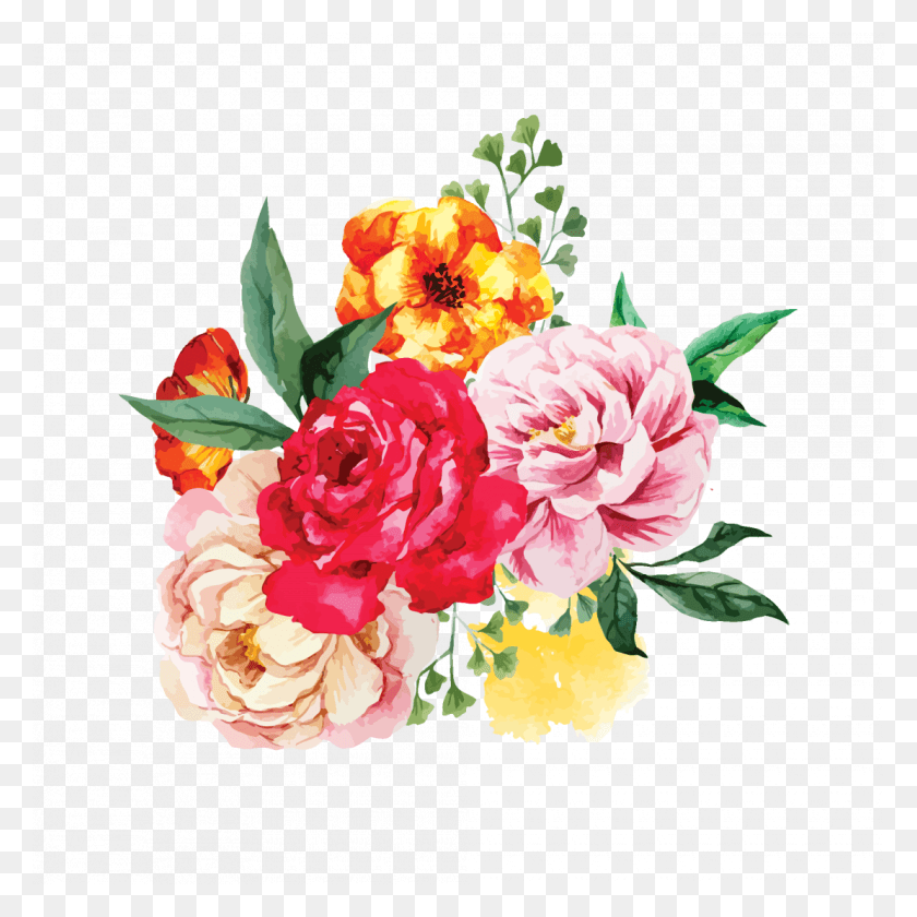 1110x1110 Акварель Цветы Креативная Живопись Цветок, Растение, Цветение, Цветочный Дизайн Hd Png Скачать
