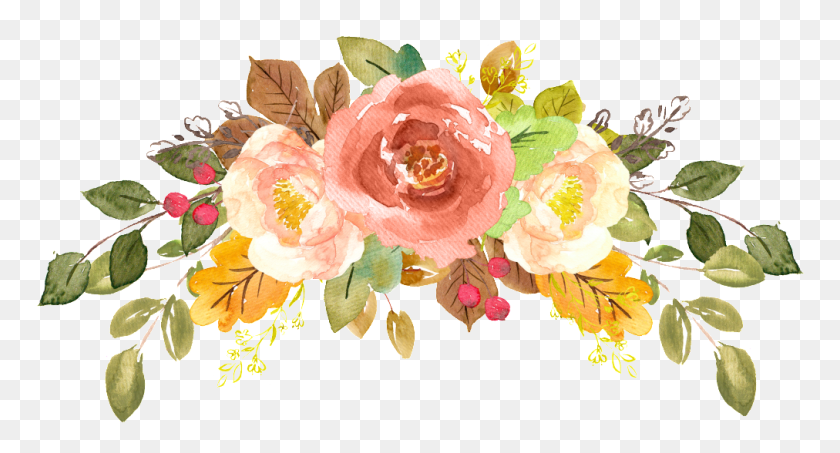 1012x510 Watercolor Flowers Vector Pictures And Cliparts Watercolor Yellow Roses, Graphics, Plant HD PNG Download