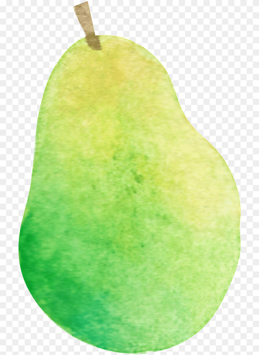 726x1151 Watercolor Hand Painted A Pear Transparent Fruit Asian Pear, Produce, Food, Plant, Outdoors Sticker PNG