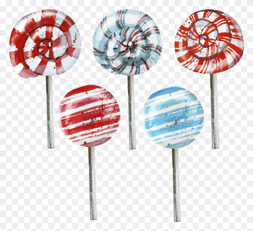 1578x1432 Watercolor Lollipops, Lollipop, Candy, Food HD PNG Download