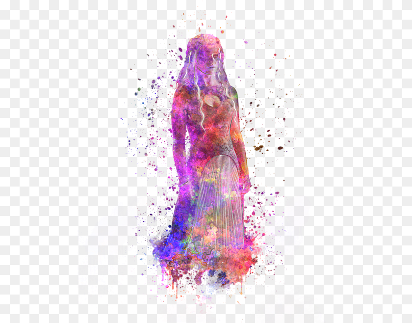 Watercolor Painting, Purple, Adult, Bride, Female PNG