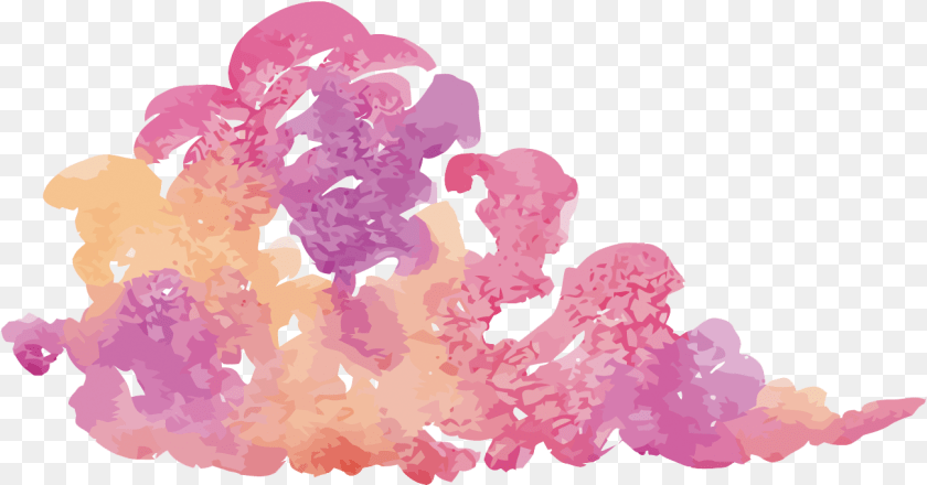 1300x681 Watercolor Painting Purple Designer Purple Watercolor Cloud, Plant, Petal, Flower, Mineral Transparent PNG