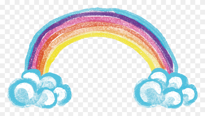 5469x2920 Watercolor Painting Rainbow Pink Text Arco Iris Desenho A Mao, Rug, Light, Hoop HD PNG Download