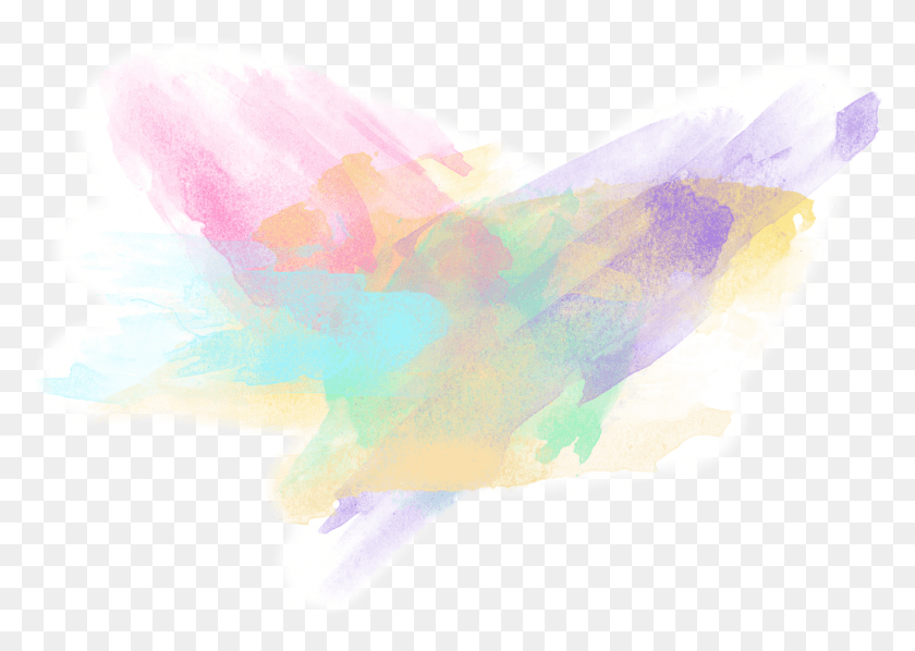 1024x707 Watercolor Pastel Colorful Rainbow Banner Splash, Crystal, Ornament, Mineral HD PNG Download