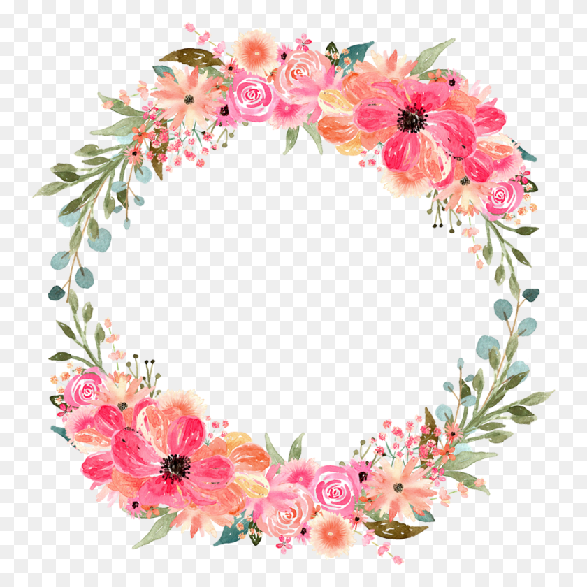 937x937 Watercolor Wreath Watercolor Transparent Background Floral Clipart, Floral Design, Pattern, Graphics HD PNG Download