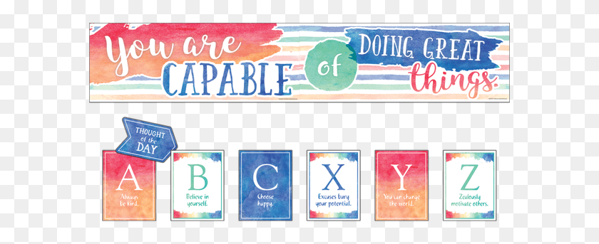 591x283 Watercolor You Are Capable Of Doing Great Things, Text, Word, Paper HD PNG Download