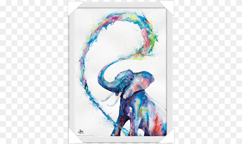 Watercolour Elephant, Art, Modern Art, Painting, Graphics Sticker PNG