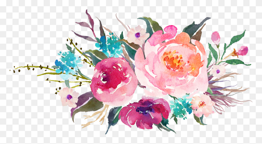 2517x1299 Watercolour Watercolor Canvas Watercolor Quote Flower, Plant, Blossom, Floral Design HD PNG Download