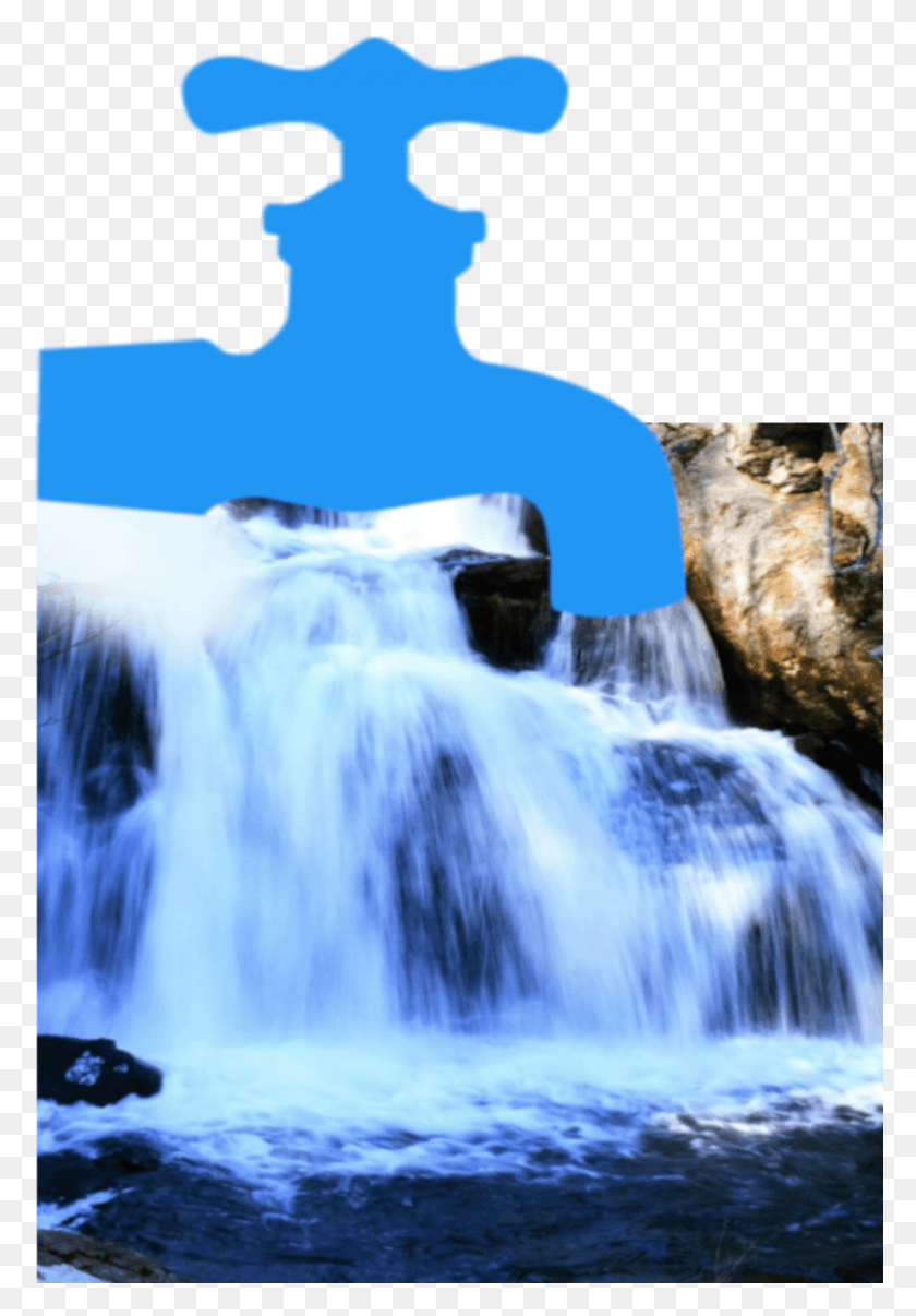 870x1279 Waterfall, River, Outdoors, Water HD PNG Download