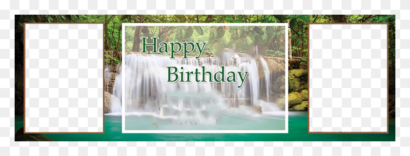 1000x333 Waterfalls Personalised Theme Birthday Banner With Waterfall, Water, River, Outdoors HD PNG Download