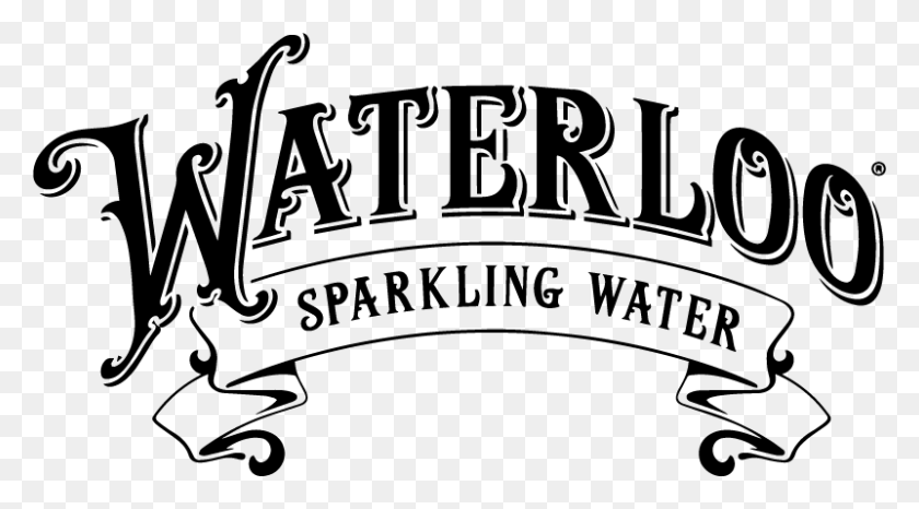 801x417 Descargar Png Waterloo Sparkling Water Waterloo Sparkling Water Logotipo, Texto, Etiqueta, Alfabeto Hd Png