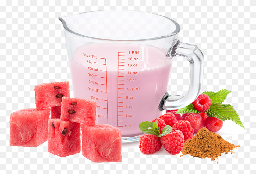 807x530 Watermelon And Berry Yogurt 240 Ml Cup Size, Plant, Fruit, Food HD PNG Download