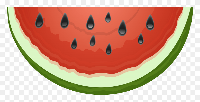 7773x3695 Watermelon Piece Clip Art Circle, Plant, Fruit, Food HD PNG Download