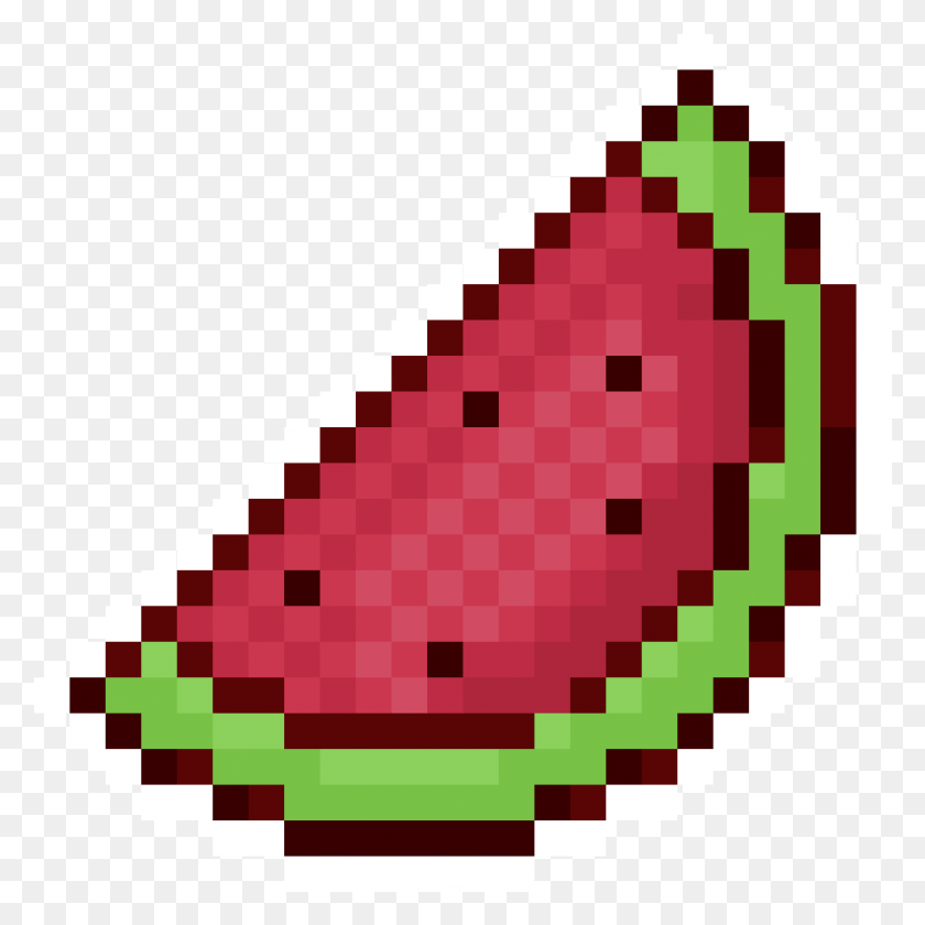 889x889 Watermelon Stamp Cute Pixel Art Easy, Label, Text, Plant HD PNG Download