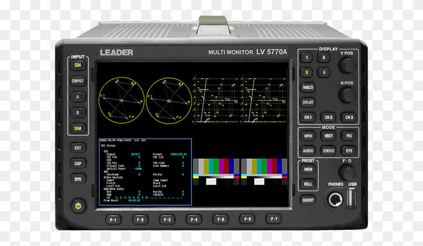 623x429 Descargar Png Monitor De Forma De Onda Para Señales Sdi 3Ghdsd Forma De Onda Líder, Electrónica, Osciloscopio, Texto Hd Png