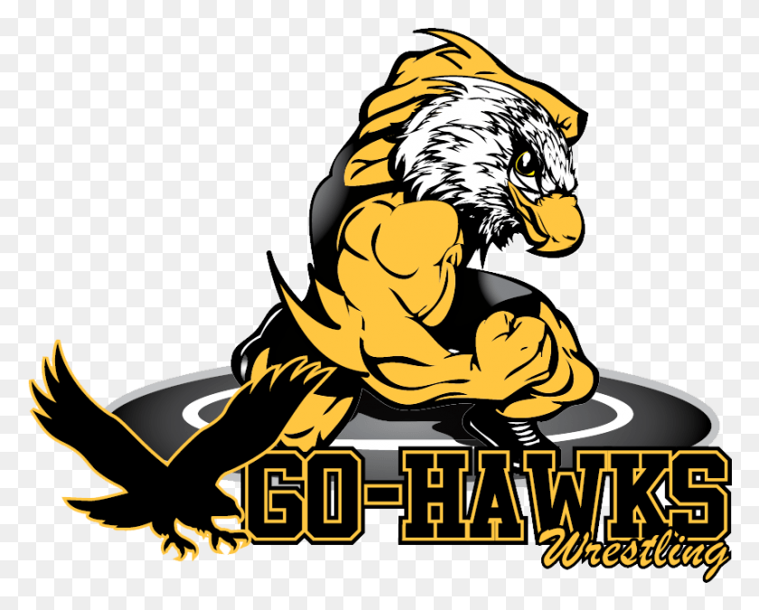 854x674 Waverly Shell Rock Wrestling Logo Waverly Go Hawks, Eagle, Bird, Animal HD PNG Download