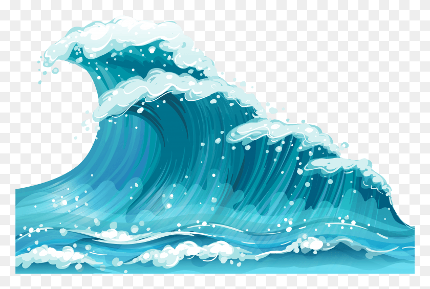4634x3001 Waves Clip Art Transparent Background Clipart Free, Sea, Outdoors, Water HD PNG Download