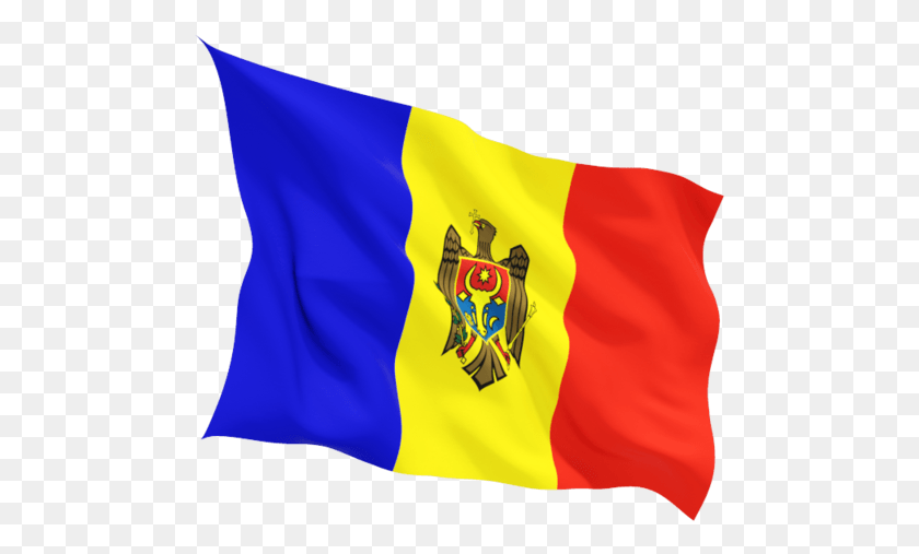 486x447 Waving Flag Of Moldova Republic Of Moldova Flag, Symbol, American Flag, Person HD PNG Download