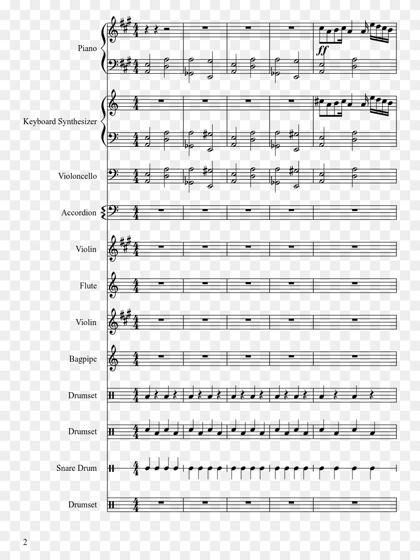 749x1058 Waving Flag Sheet Music Composed By Clau Wii Shop Theme Alto Sax Sheet Music, Gray, World Of Warcraft HD PNG Download