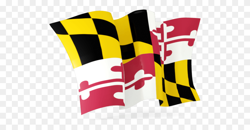 511x378 Waving Flag Waving Maryland Flag, Clothing, Apparel, Symbol HD PNG Download