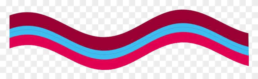 801x206 Wavy Line Pink And Blue Wave, Text, Furniture, Sash HD PNG Download