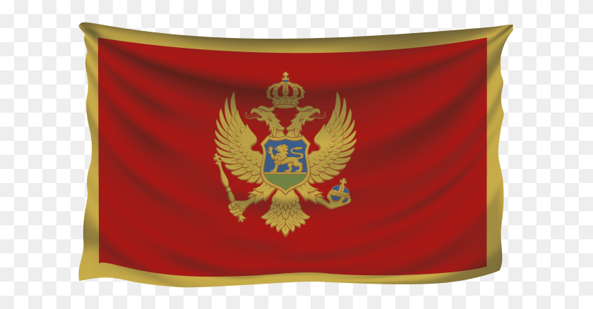 619x379 Волнистый Флаг Черногории Флаг Черногории, Текст, Символ, Баннер Hd Png Скачать