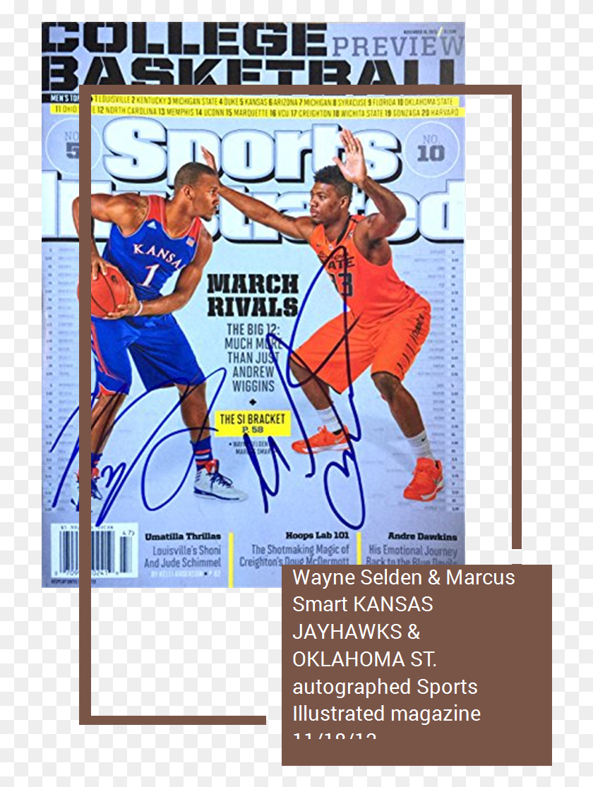 724x1055 Wayne Selden Amp Marcus Smart Kansas Jayhawks Amp Oklahoma Sports Illustrated Kids, Person, Human, Advertisement HD PNG Download