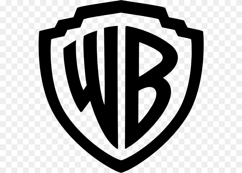 573x599 Wb Logo Warner Bros Brothers Warner Brothers Logo, Gray Clipart PNG