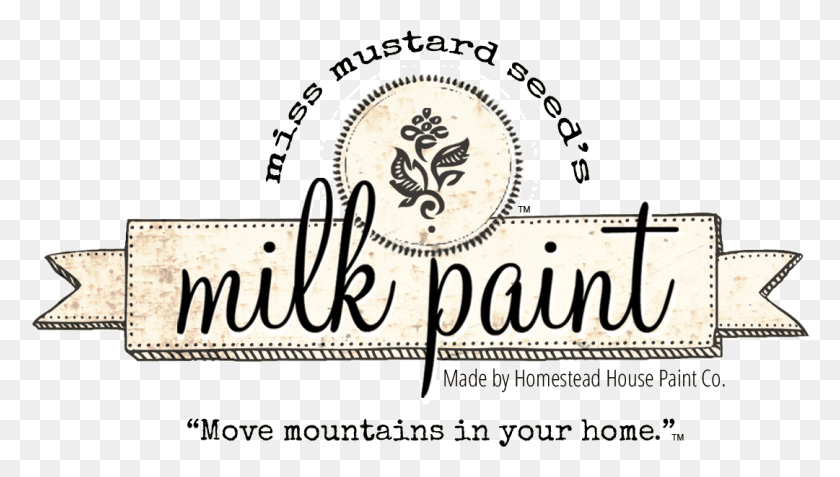 1081x578 We Are A Miss Mustard Seed39s Milk Paint Retailer Miss Mustard Seed Logo, Label, Text, Alphabet HD PNG Download