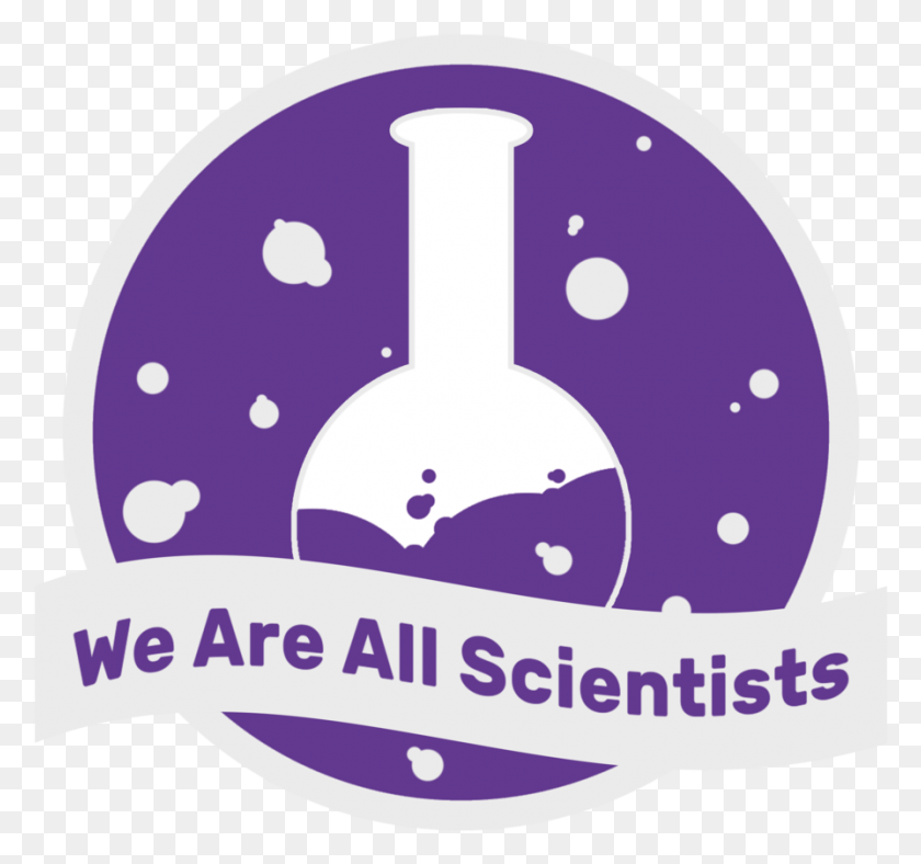 895x836 We Are All Scientists Enamel Pin Graphic Design, Purple, Logo, Symbol HD PNG Download