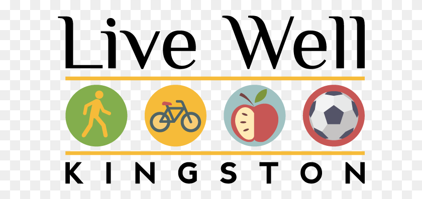 612x337 We Are Building A Better Kingston To Walk Bike Eat Live Well Kingston, Text, Symbol, Soccer Ball HD PNG Download