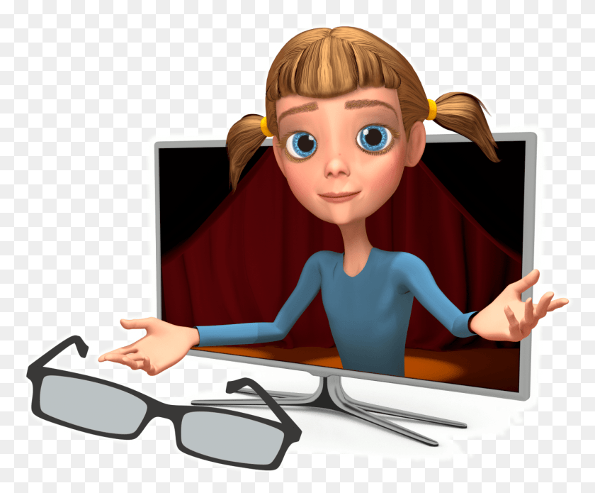 1285x1047 Descargar Png / Animación Educativa 3D, Persona, Monitor Hd Png
